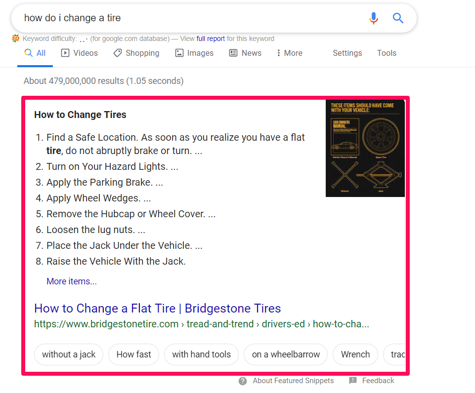 featured snippet