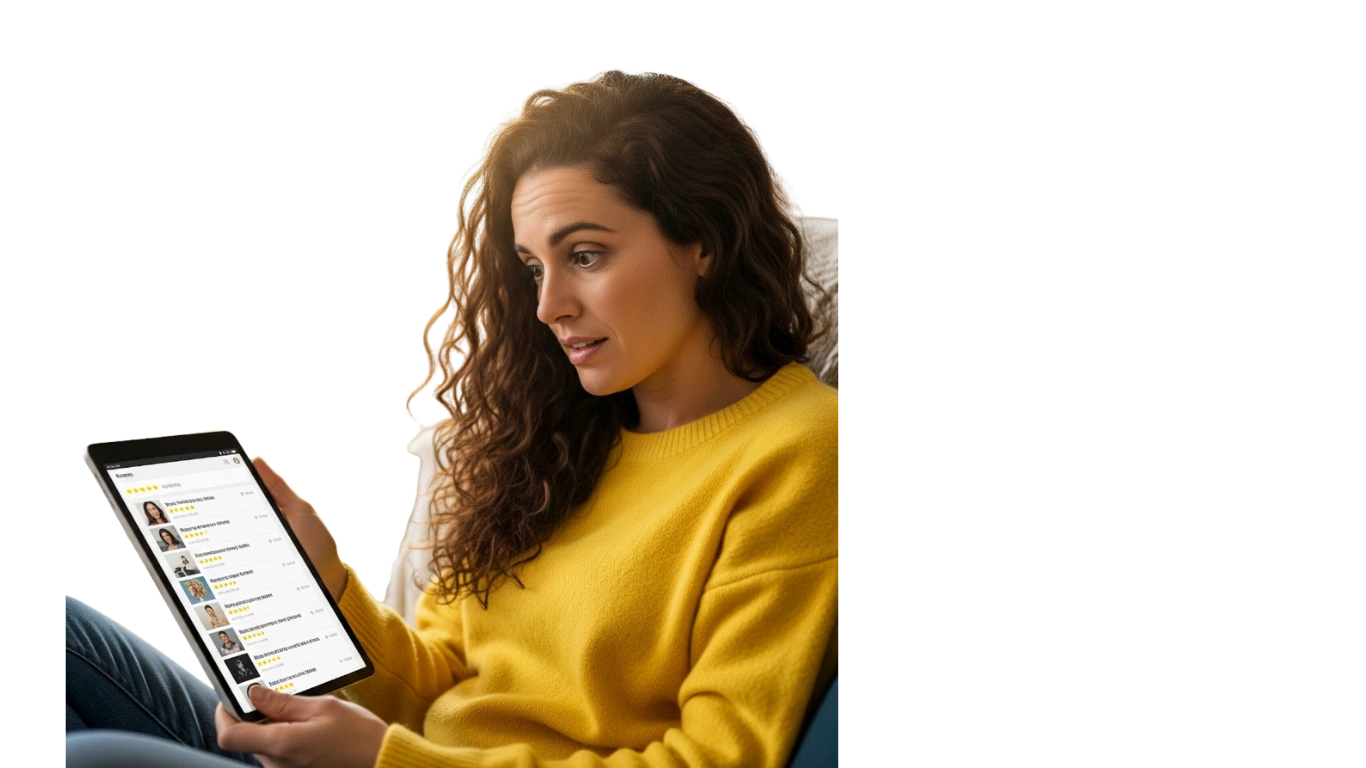 woman-looking-at-online-reviews